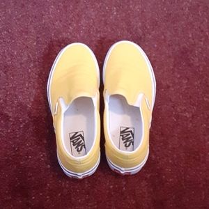 Slip on yellow vans